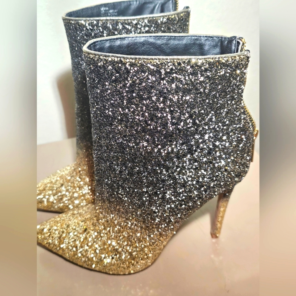 shoedazzle glitter boots